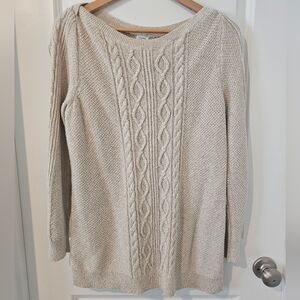 Crown and Ivy Cream Sweater, Size Large